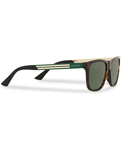 Firkantede solbriller |  GG0687S Sunglasses Havana/Green