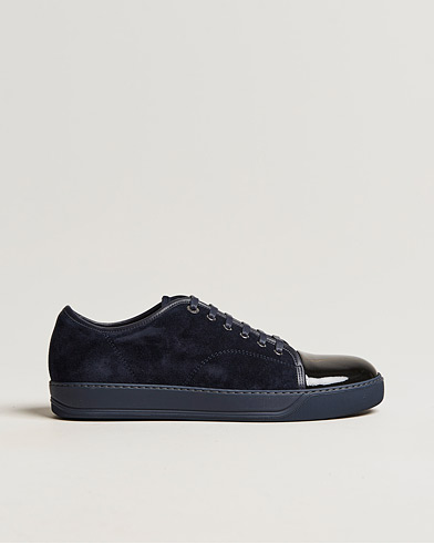 Herre | Luxury Brands | Lanvin | Patent Cap Toe Sneaker Navy/Navy