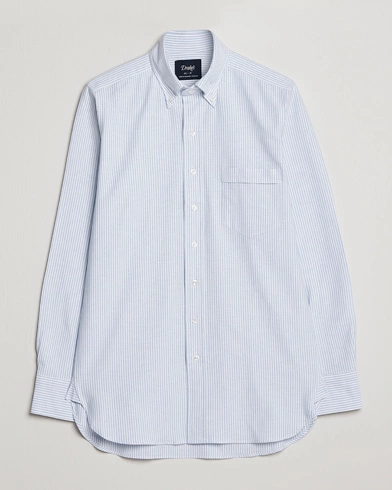 Herre | Oxfordskjorter | Drake's | Striped Oxford Button Down Shirt Blue/White