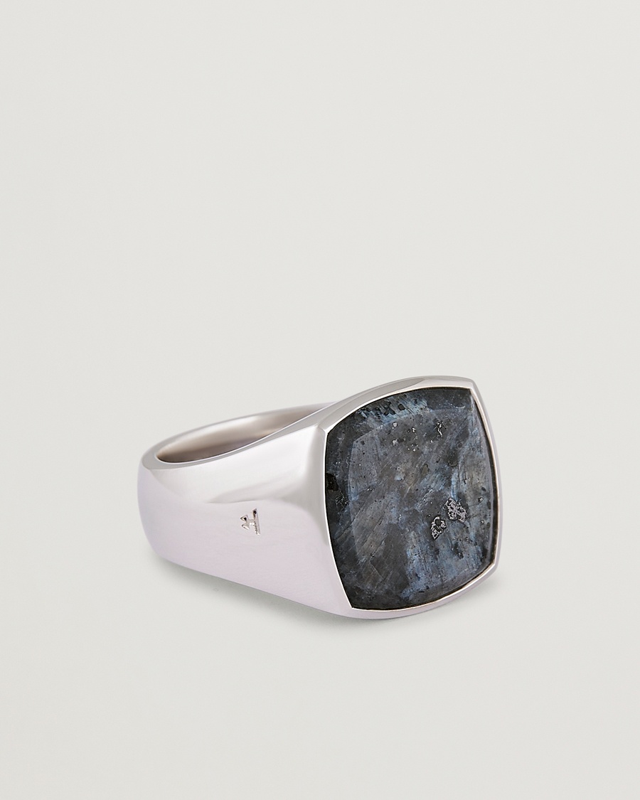 Tom Wood Cushion Larvikite Ring Silver – Sølv