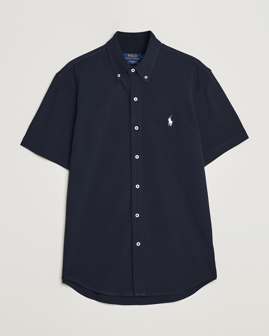 Polo Ralph Lauren Featherweight Mesh Short Sleeve Shirt Aviator Navy – Blå