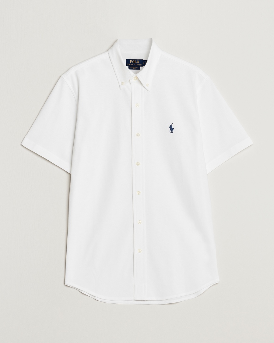 Polo Ralph Lauren Featherweight Mesh Short Sleeve Shirt White – Hvid