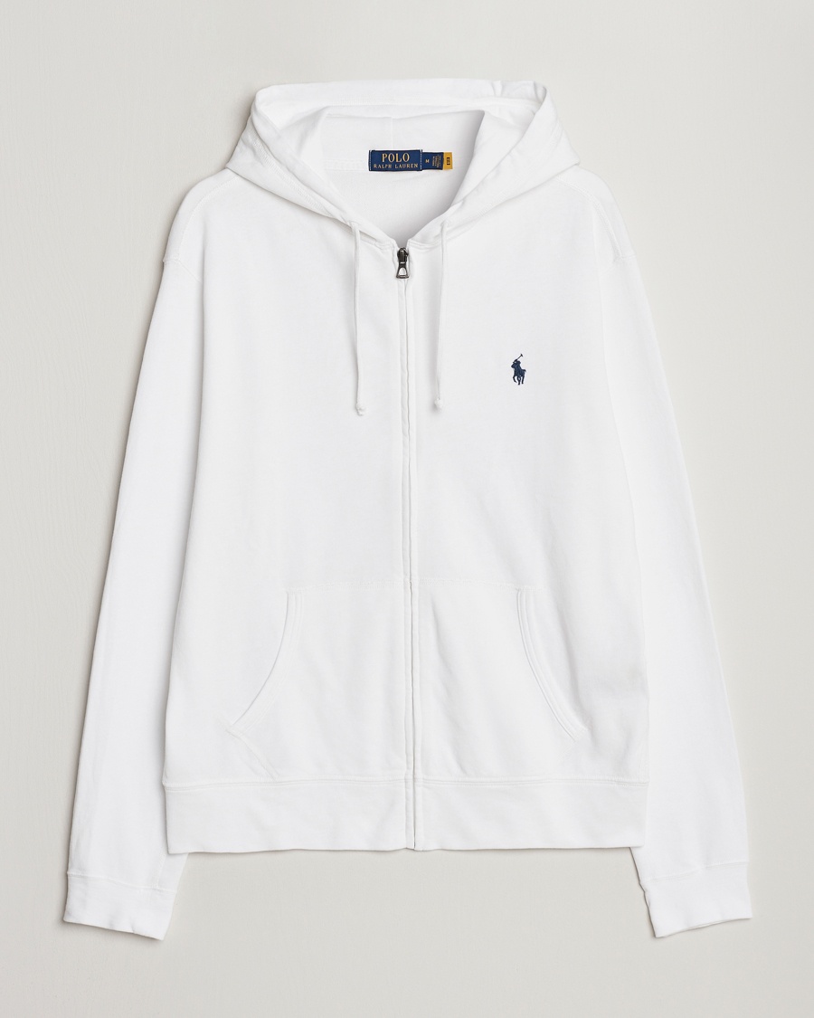  Spa Terry Full Zip Hoodie White