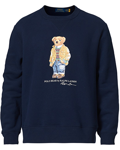  Printed Ivy Bear Fleece Sweatshirt Cruise Navy
