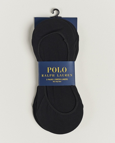 Herre | Strømper | Polo Ralph Lauren | 3-Pack No Show Socks Black