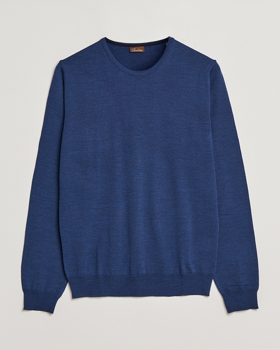 Herre | Personal Classics | Stenströms | Merino Crew Neck Blue