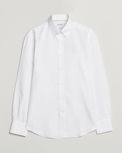 Herre | Brunello Cucinelli | Brunello Cucinelli | Slim Fit Button Down Shirt White
