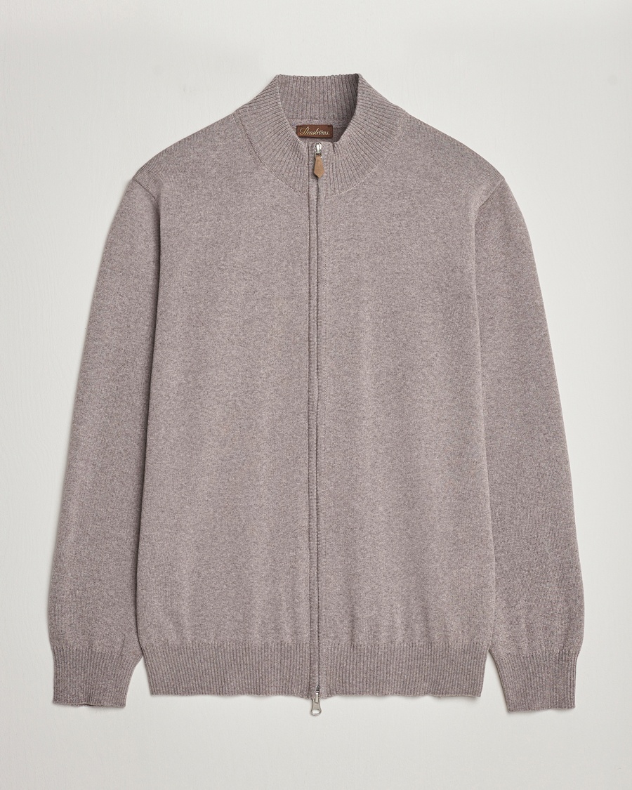  Merino Wool Full Zip Mud Brown