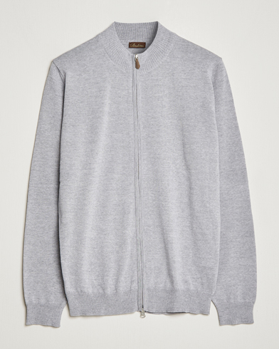Herre | Tøj | Stenströms | Merino Wool Full Zip Light Grey