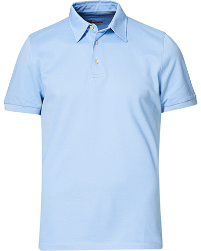 Kortærmede polotrøjer |  Cotton Polo Shirt Light Blue