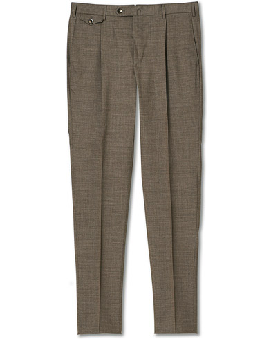  Gentleman Fit Wool Trousers Light Brown