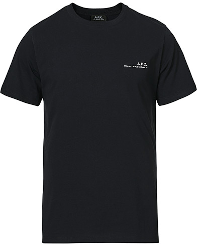 Herre | Økologisk | A.P.C. | Item Short Sleeve T-Shirt Black