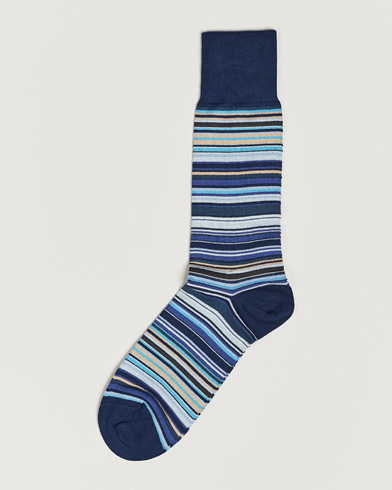 Strømper |  Mulitstripe Socks Navy
