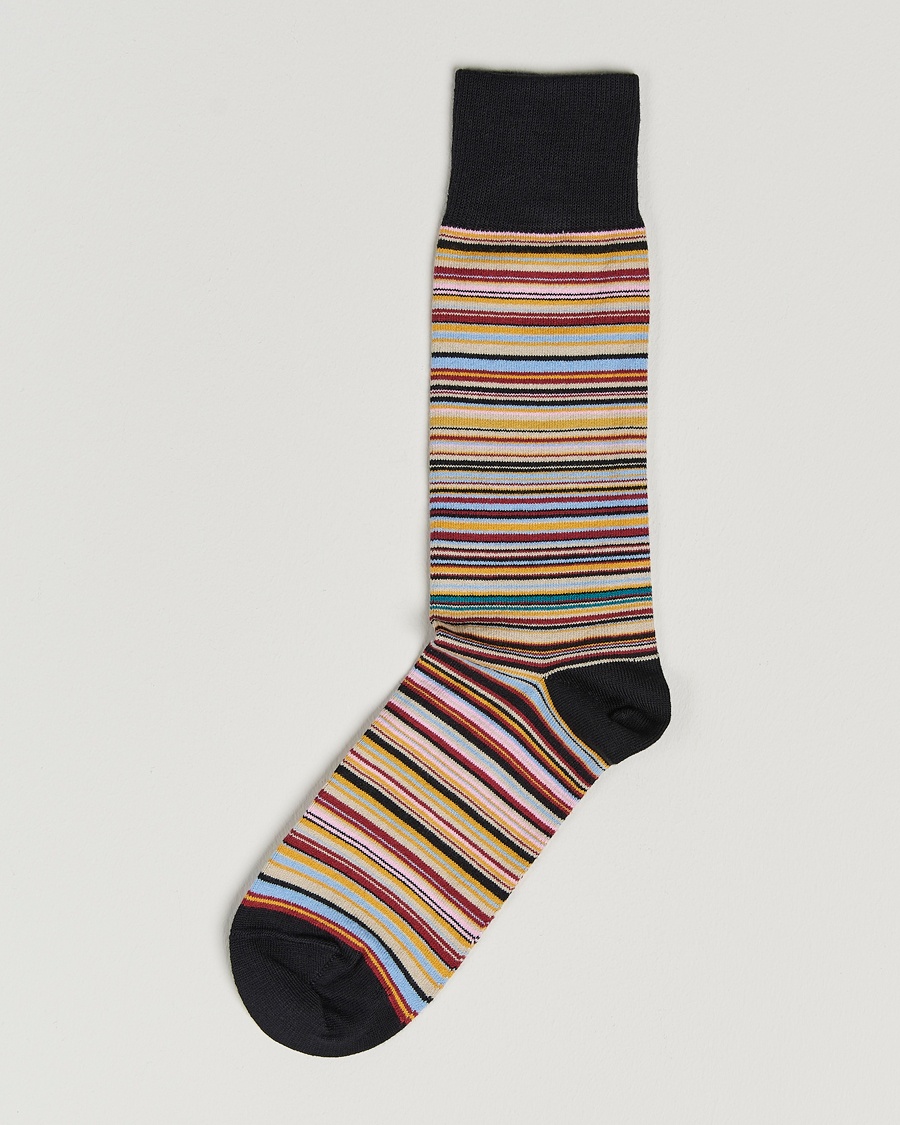 Paul Smith Mulitstripe Socks Black – Flerfarvet