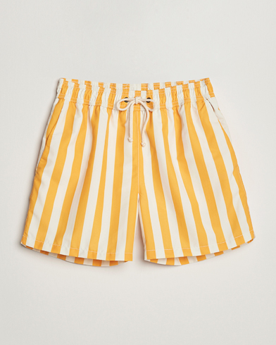Herre | Badebukser med snøre | Ripa Ripa | Paraggi Striped Swimshorts Yellow/White