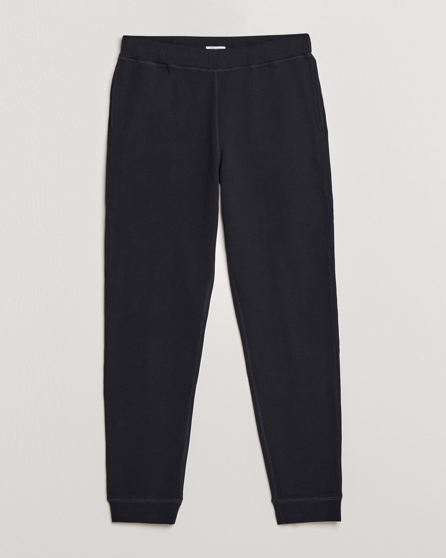 Sunspel Cotton Loopback Track Pants Black – Sort