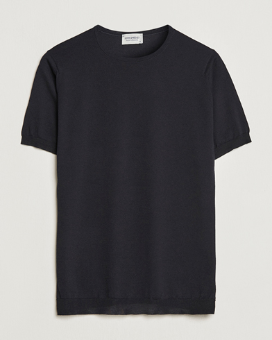 Herre |  | John Smedley | Belden Wool/Cotton T-Shirt Navy