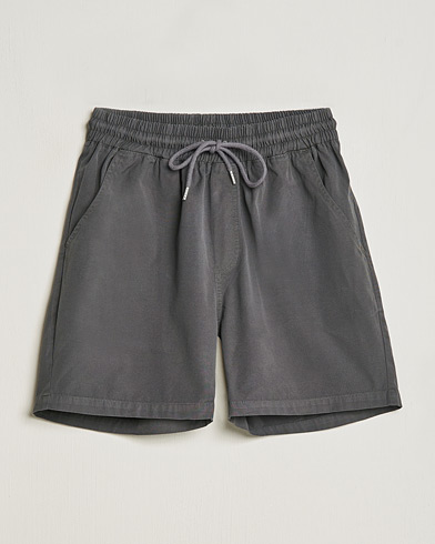 Drawstringshorts |  Classic Organic Twill Drawstring Shorts Lava Grey