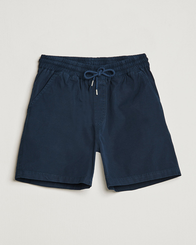 Herre | Drawstringshorts | Colorful Standard | Classic Organic Twill Drawstring Shorts Navy Blue