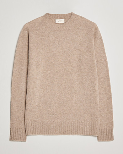 Herre |  | Altea | Wool/Cashmere Cew Neck Sweater Beige