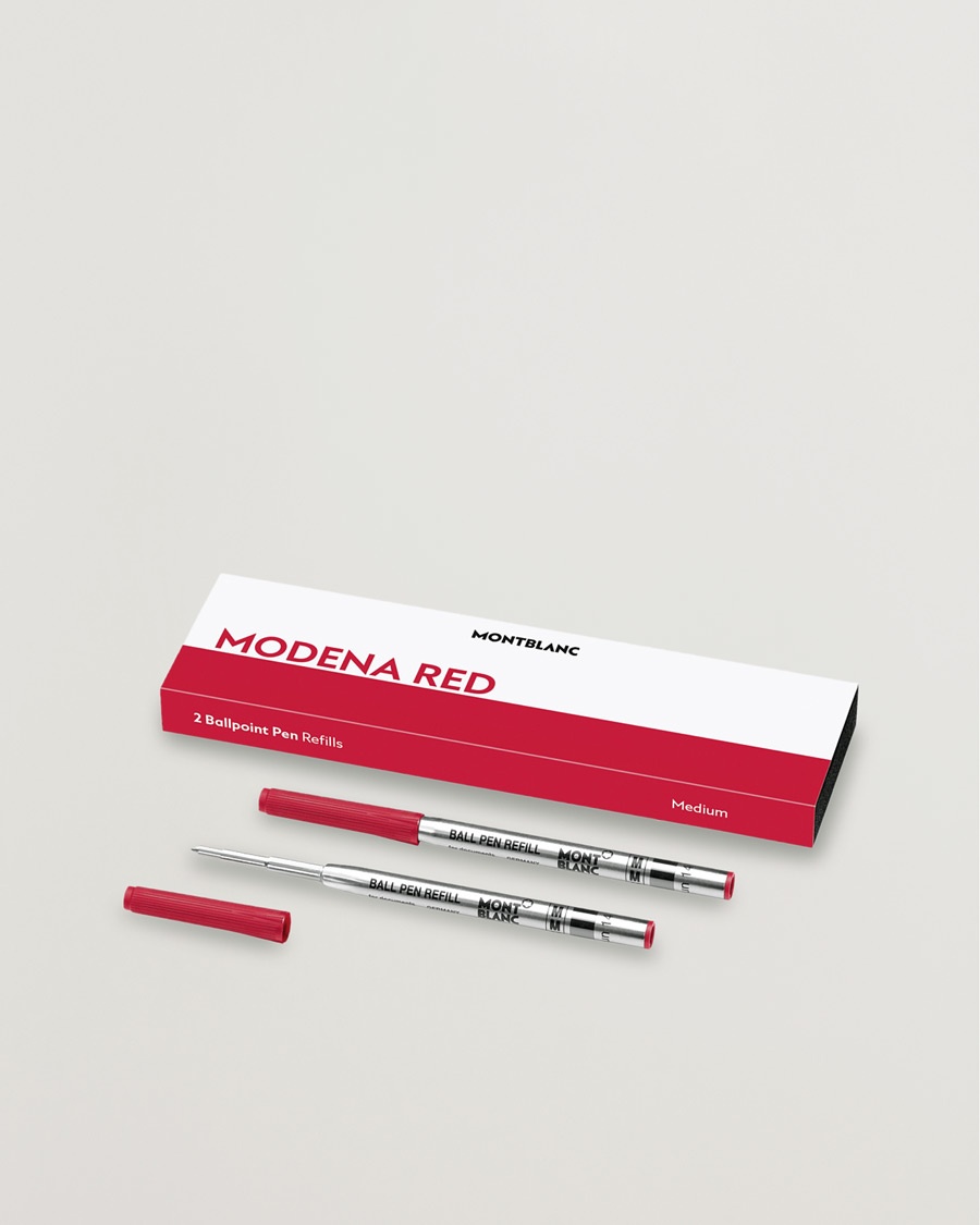 Montblanc 2 Ballpoint Pen Refills Modena Red – Rød