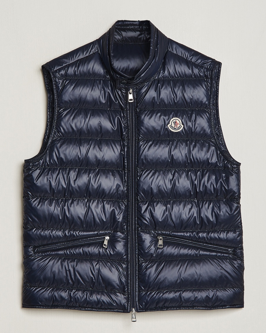 Moncler Gui Vest Navy – Blå