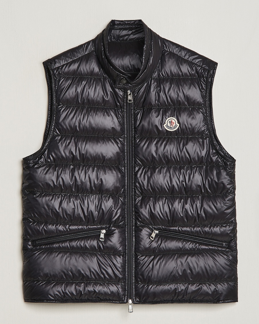 Moncler Gui Down Vest Black – Sort