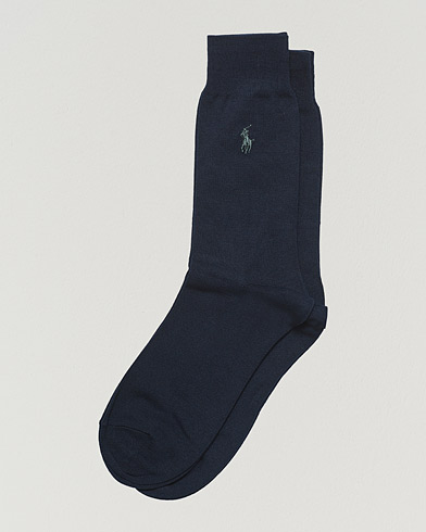 Herre | Polo Ralph Lauren | Polo Ralph Lauren | 2-Pack Mercerized Cotton Socks Admiral Blue