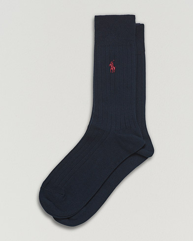 Herre | World of Ralph Lauren | Polo Ralph Lauren | 2-Pack Egyptian Cotton Socks Navy