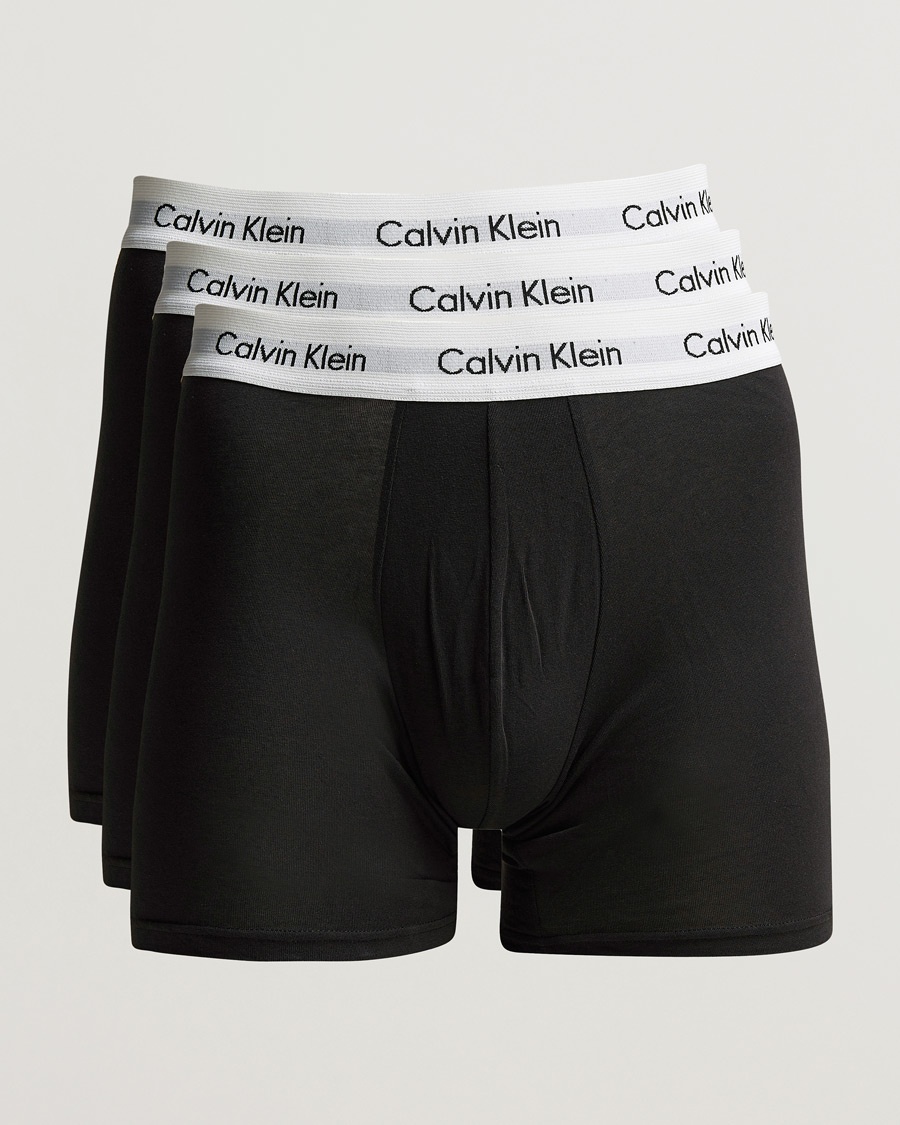 Herre | | Calvin Klein | Cotton Stretch 3-Pack Boxer Breif Black