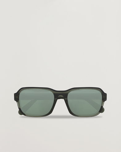 Herre | Moncler | Moncler Lunettes | Icebridge Sunglasses Shiny Dark Green/Green Mirror
