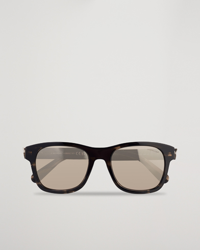 Herre | Buede solbriller | Moncler Lunettes | ML0192 Sunglasses Shiny Dark Brown/Roviex Mirror