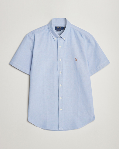 Herre | Kortærmede skjorter | Polo Ralph Lauren | Slim Fit Oxford Short Sleeve Shirt Light Blue