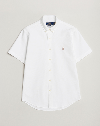 Kortærmede skjorter |  Slim Fit Oxford Short Sleeve Shirt White