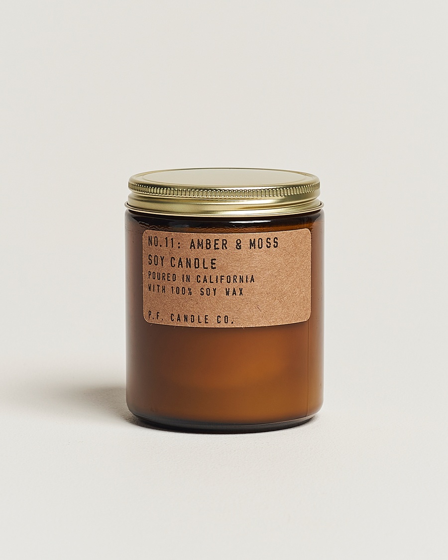 Herre | Duftlys | P.F. Candle Co. | Soy Candle No. 11 Amber & Moss 204g