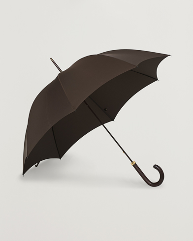 Herre | Gå regnen i møde med stil | Fox Umbrellas | Polished Hardwood Umbrella Brown
