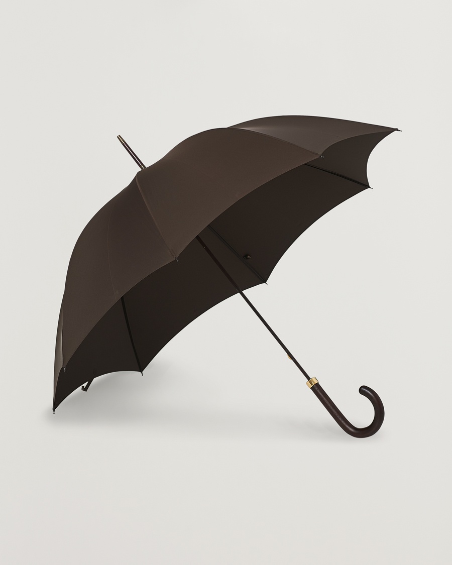 Fox Umbrellas Polished Hardwood Umbrella Brown – Brun