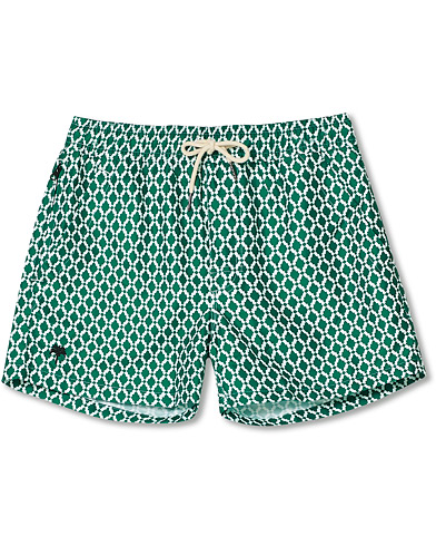 Herre | OAS | OAS | Printed Swim Shorts Green Tile