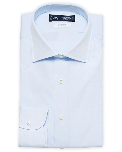Herre |  | Kamakura Shirts | Slim Fit Broadcloth Cut Away Shirt Light Blue
