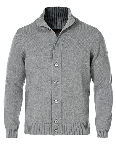 Herre | Udsalg tøj | Stenströms | Heavy Merino Wool Cardigan Grey