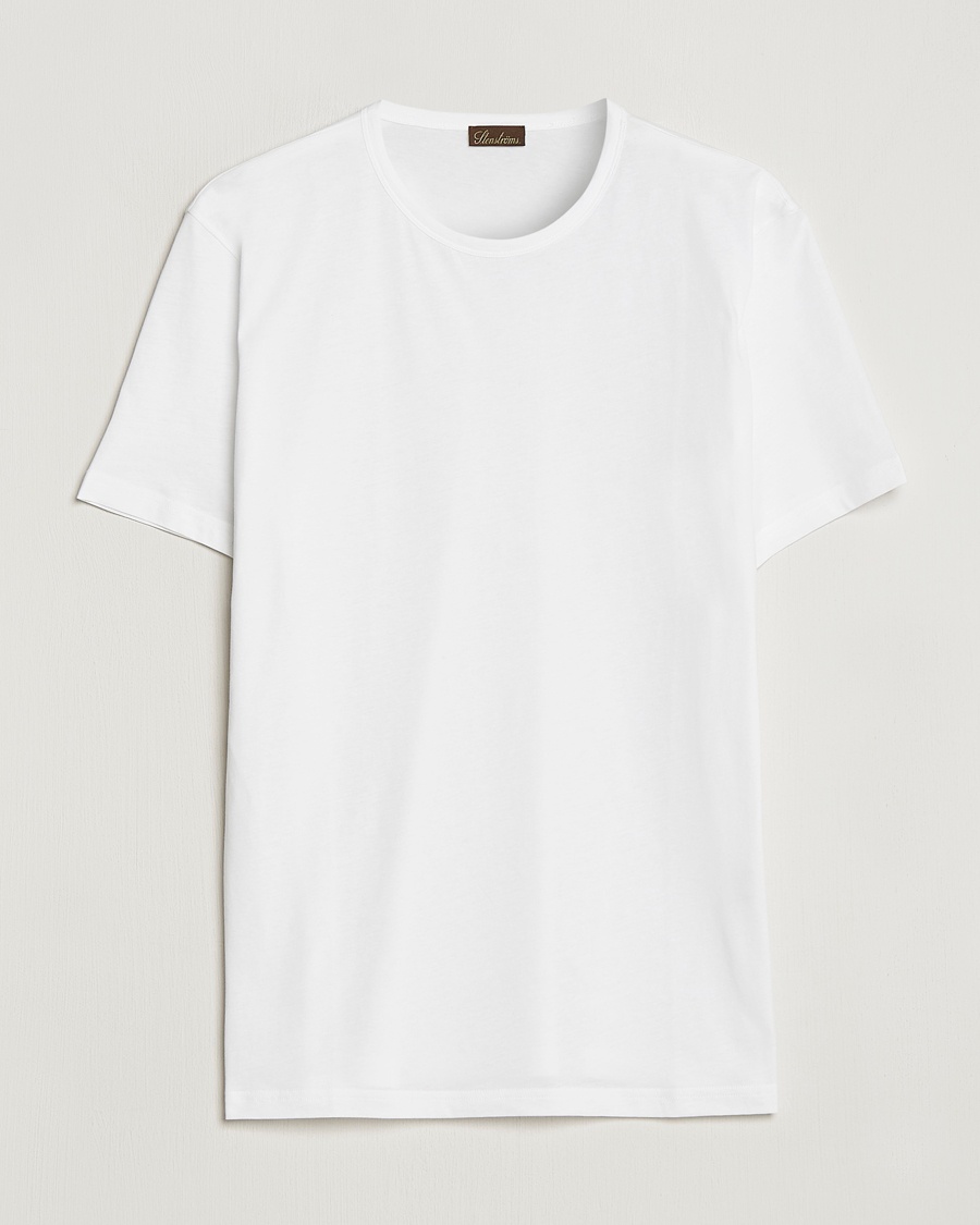 Stenströms Solid Cotton T-Shirt White – Hvid