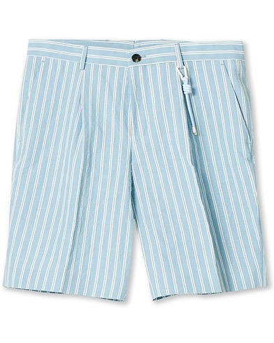 Chino shorts |  Pepe Striped Seersucker Shorts Pastel Blue