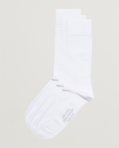 Herre | Almindelige sokker | Amanda Christensen | 3-Pack True Cotton Socks White