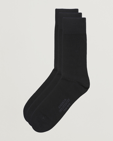 Herre | Undertøj | Amanda Christensen | 3-Pack True Cotton Socks Black