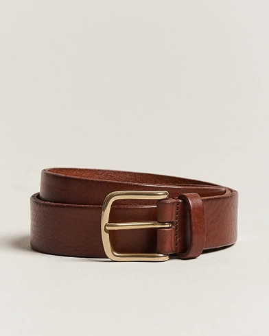 Herre | Tilbehør | Anderson's | Leather Belt 3 cm Cognac