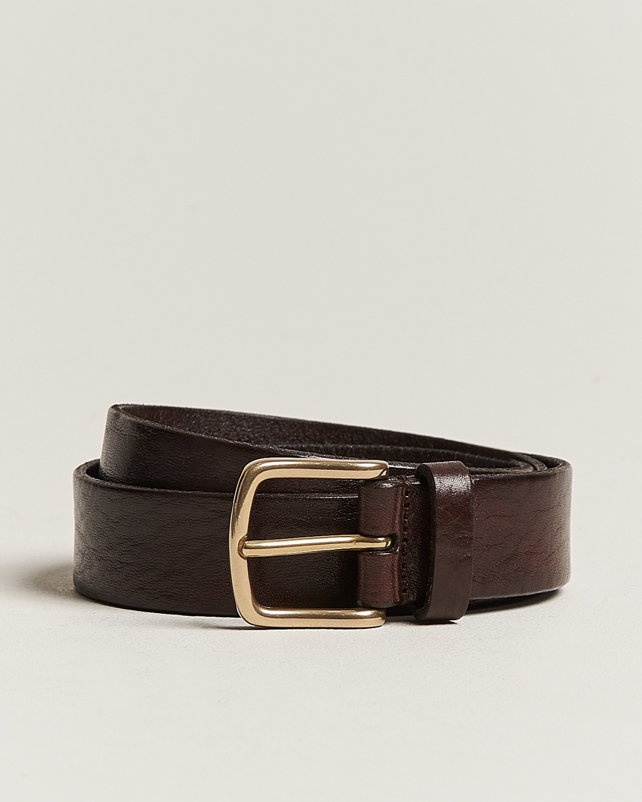  Leather Belt 3 cm Dark Brown