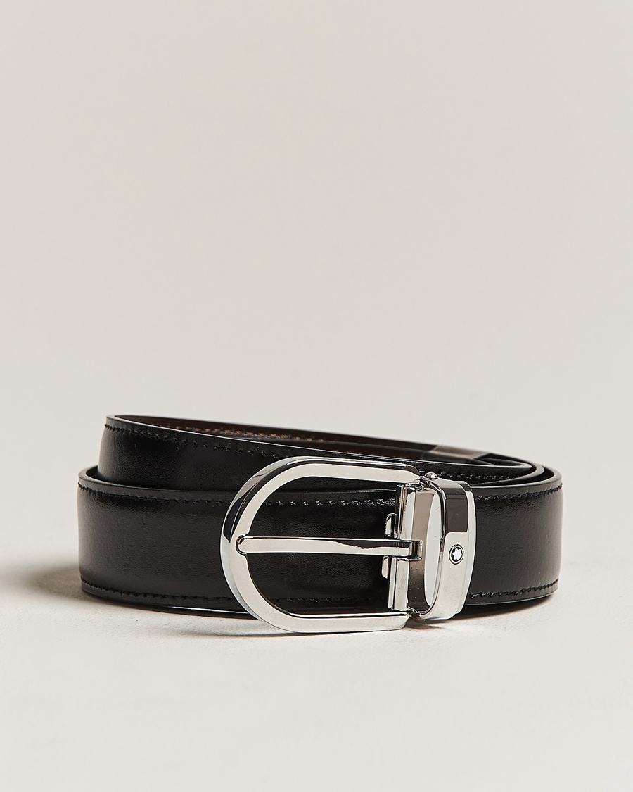 Montblanc Reversible Horseshoe Buckle 30mm Belt Black/Brown – Brun