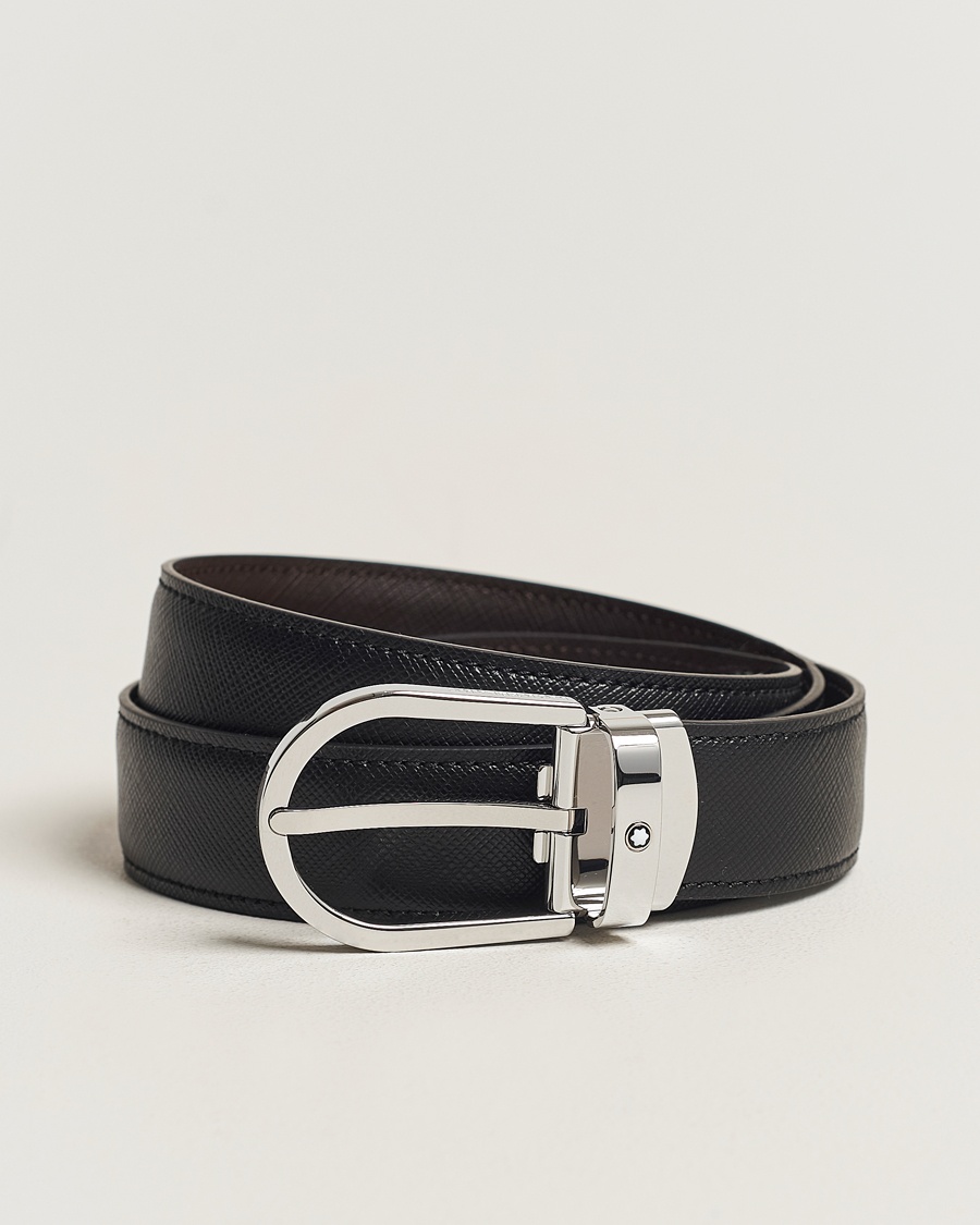 Montblanc Reversible Saffiano Leather 30mm Belt Black/Brown – Brun
