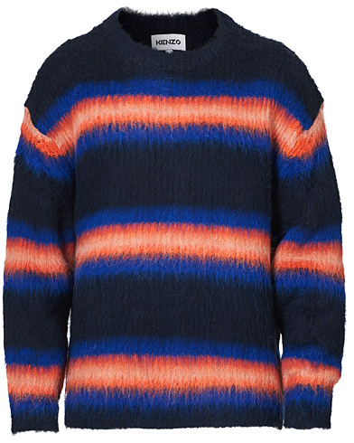 Strikkede trøjer |  Striped Alpaca Sweater Navy
