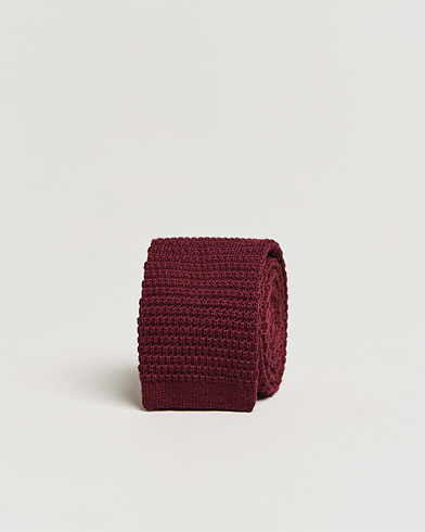 Herre | Slips | Amanda Christensen | Wool Knitted 6cm Tie Wine